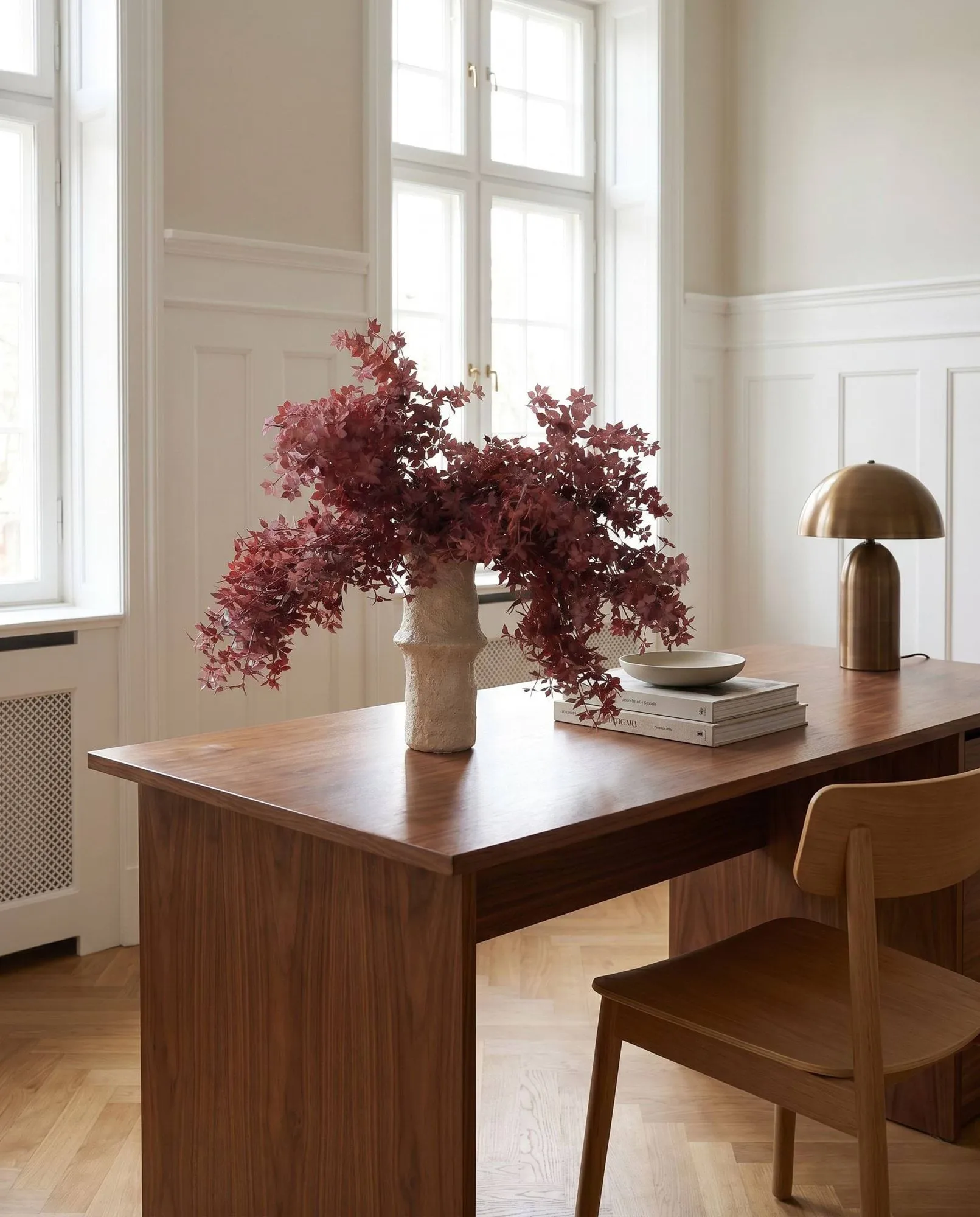 Burgundy Maple Branch kunstboeket, 107 cm, 4 stuks Botané