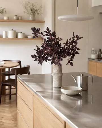 Burgundy Plum Leaves kunstboeket - 85 cm, 4 stuks - Botané