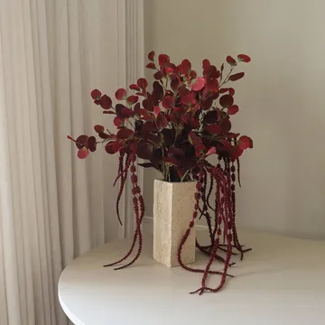 Burgundy veil kunstboeket - Eucalyptus, amarant, 84 cm - Botané
