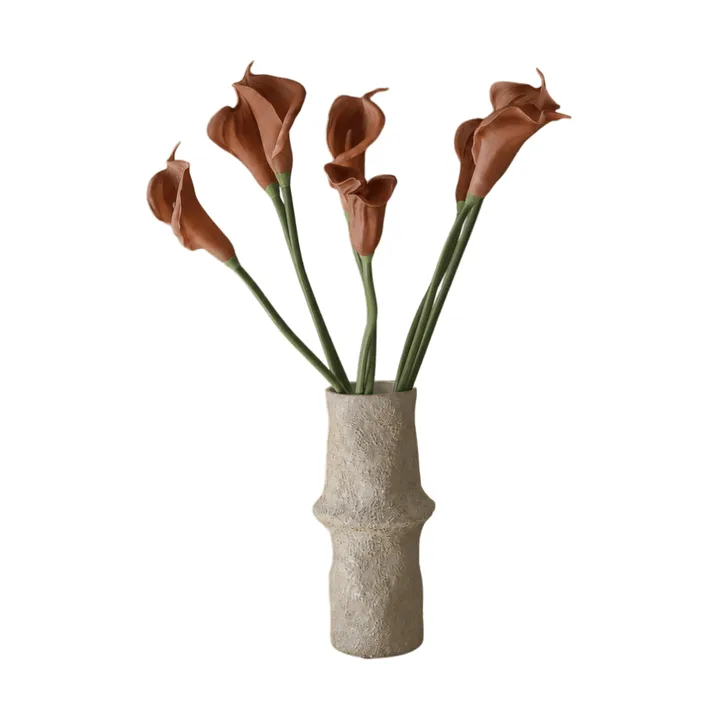 calla lelie kunstboeket - bruin, 62 cm, 8 stuks - Botané