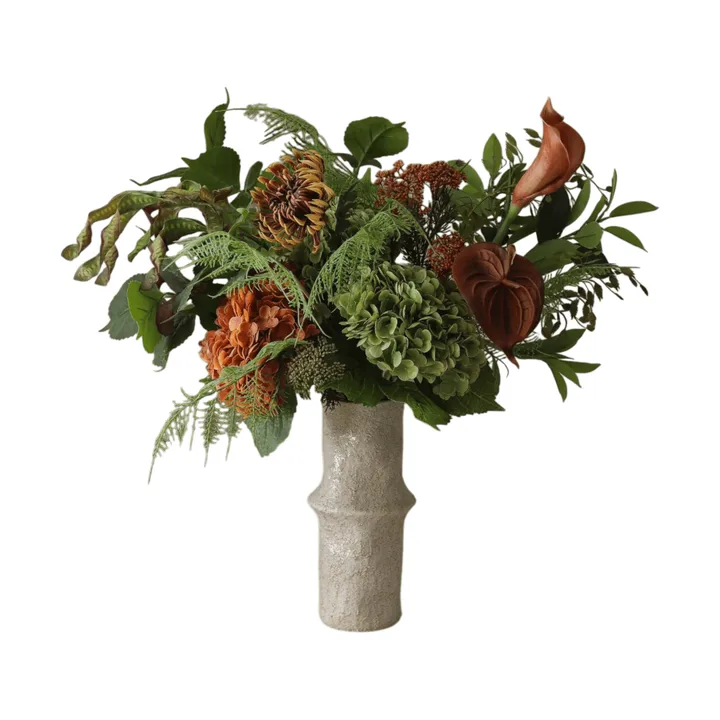 Cedar Grove kunstboeket - hortensia-halvecactusdahlia-calla, 90 cm, 14 st - Botané