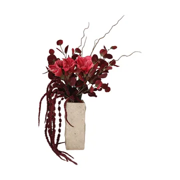 Deep bloom kunstboeket - Amaryllis, eucalyptus, amarant, takken, 120 cm - Botané