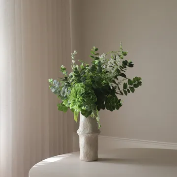 Deep Green kunstboeket - Hortensia-wilde bloemen-eucalyptus-duifkruidtak 15 st. - Botané
