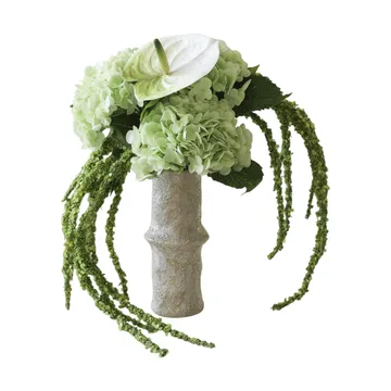 Dewdrop Symphony kunstbloemboeket - Hortensia-lichtgroene anthurium-amarant 6 st. - Botané