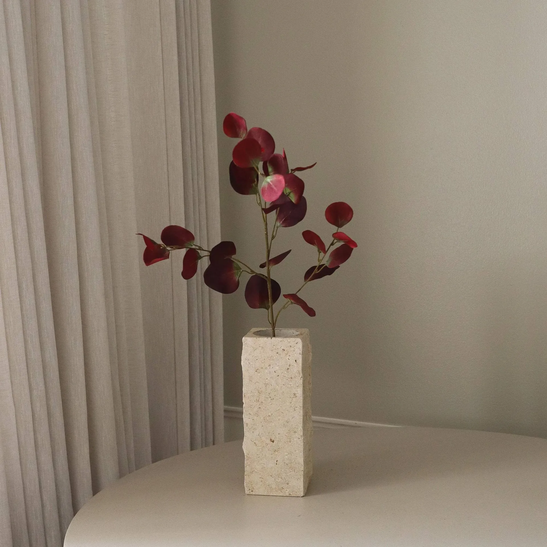 Eucalyptus kunsttak, Bordeaux, 84 cm Botané