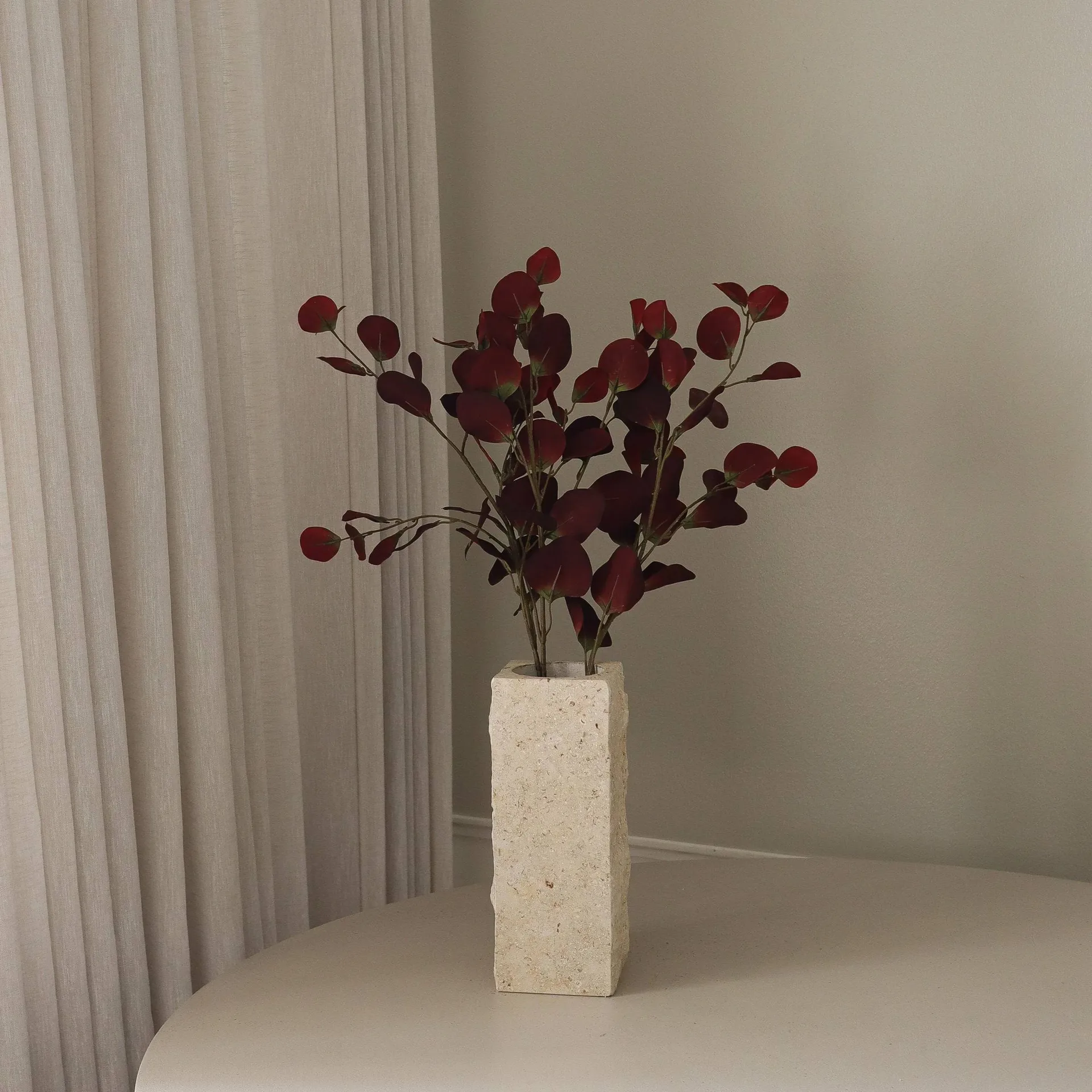 Eucalyptus kunsttak, Bordeaux, 84 cm Botané