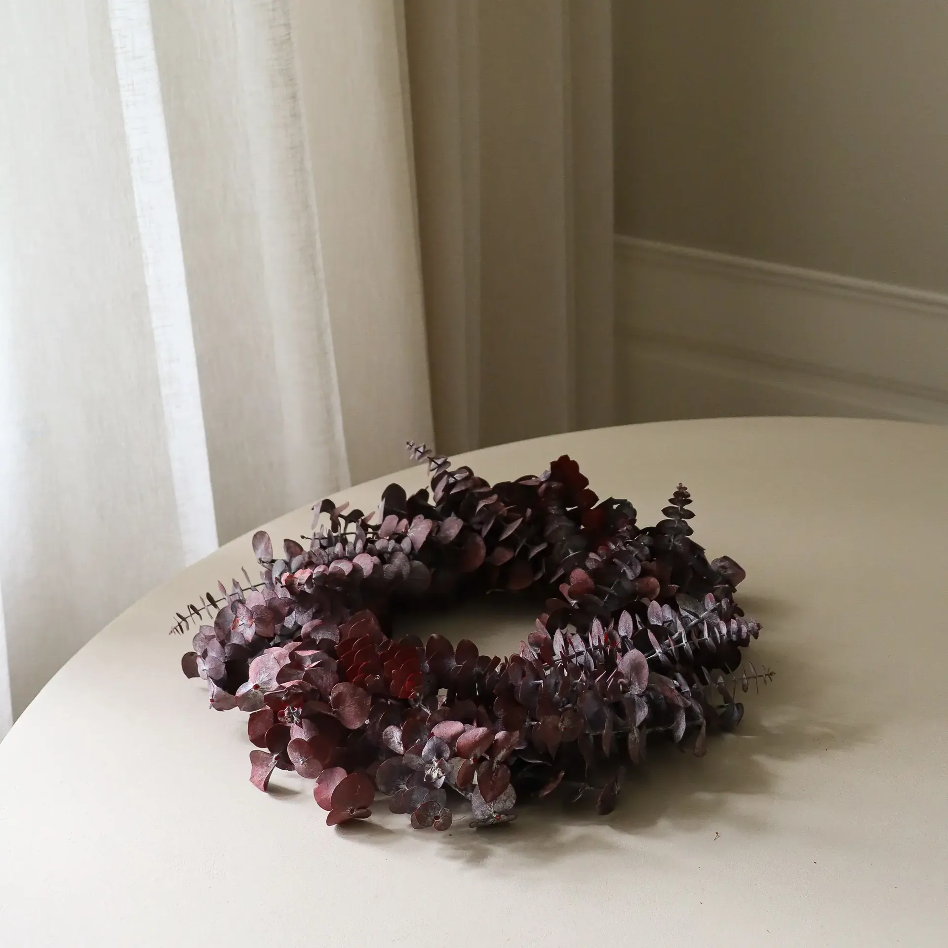 Eucalyptus Wreath krans, Donkerrood, Ø40 cm Botané