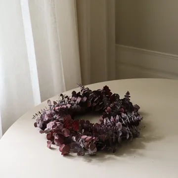 Eucalyptus Wreath krans - Donkerrood, Ø40 cm - Botané