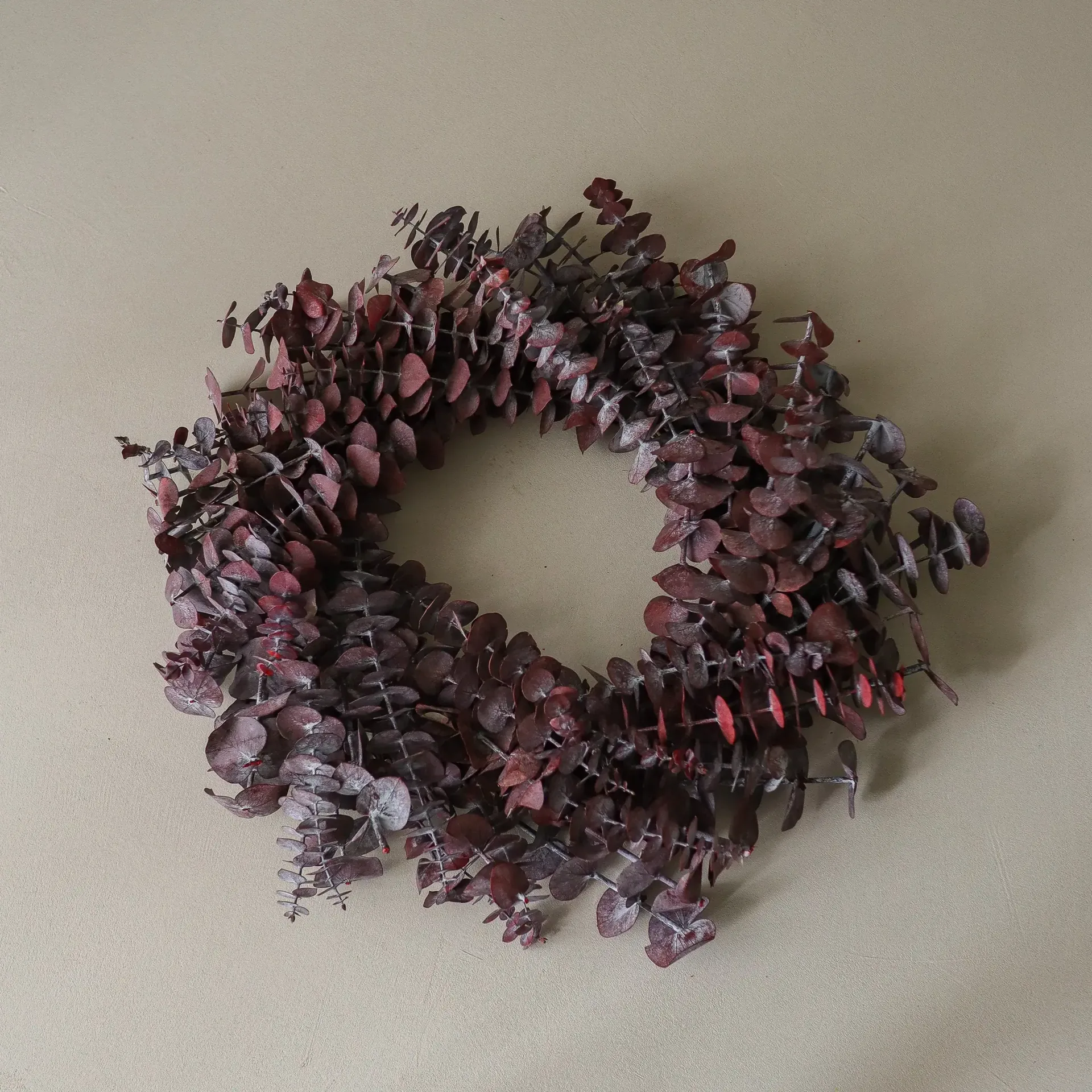 Eucalyptus Wreath krans, Donkerrood, Ø40 cm Botané