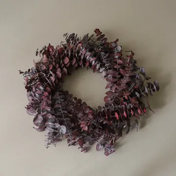 Eucalyptus Wreath krans - Donkerrood, Ø40 cm - Botané