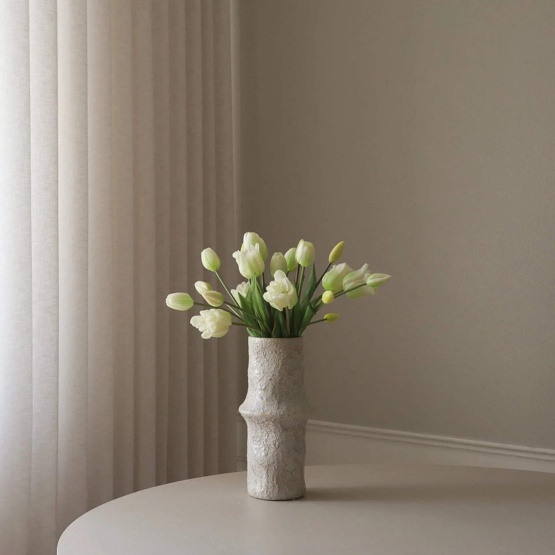 Gemengd tulpen kunstboeket, Wit, 20 st. Botané