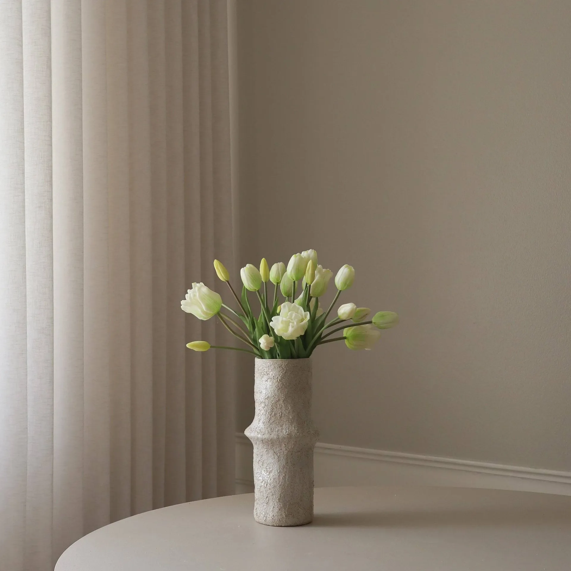 Gemengd tulpen kunstboeket, Wit, 20 st. Botané