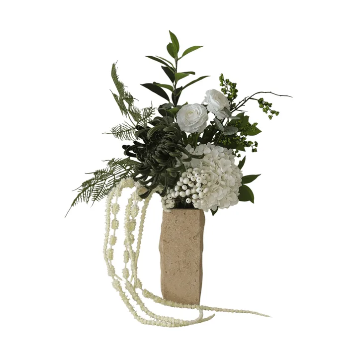 Green veil kunstboeket - Ranonkel, hortensia, amaranten, 85 cm - Botané