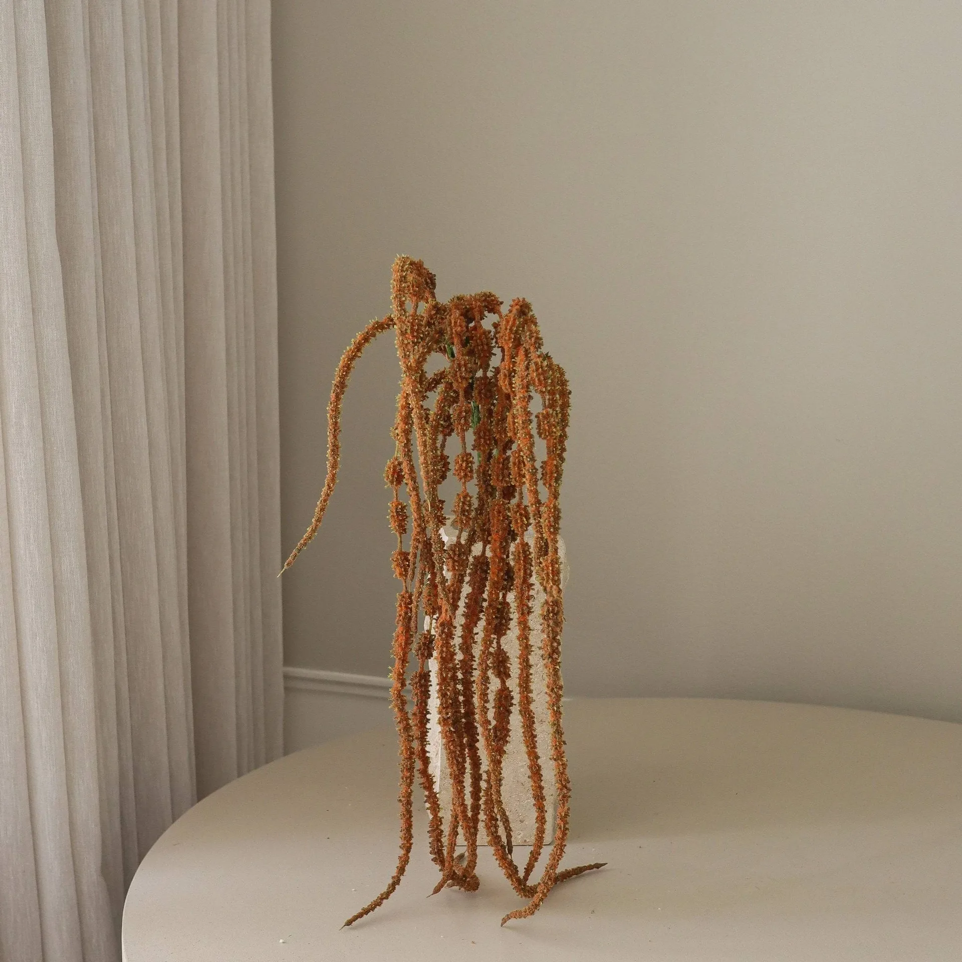 Hangamarant kunstbloem, Bruin, 112 cm Botané