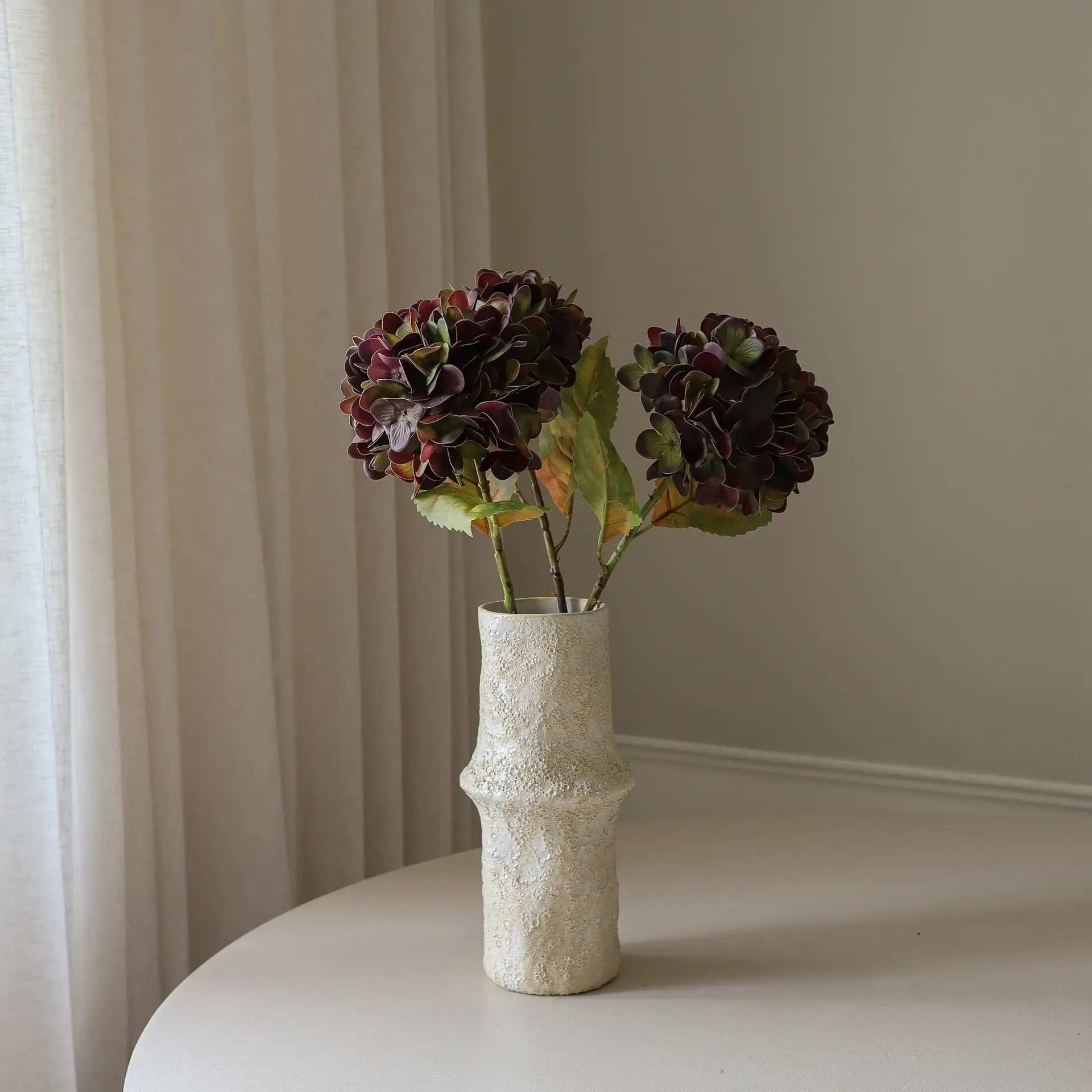 hortensia kunstbloem, Gedempt paars, 60 cm, 1 st Botané
