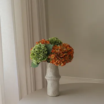 Hortensia kunstboeket - Copper, 60 cm, 7 stuks - Botané