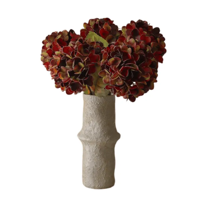 Hortensia kunstboeket - Diep bordeaux, 60 cm, 6 stuks - Botané