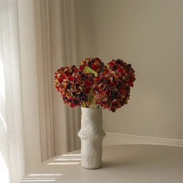 Hortensia kunstboeket - Diep bordeaux, 60 cm, 6 stuks - Botané