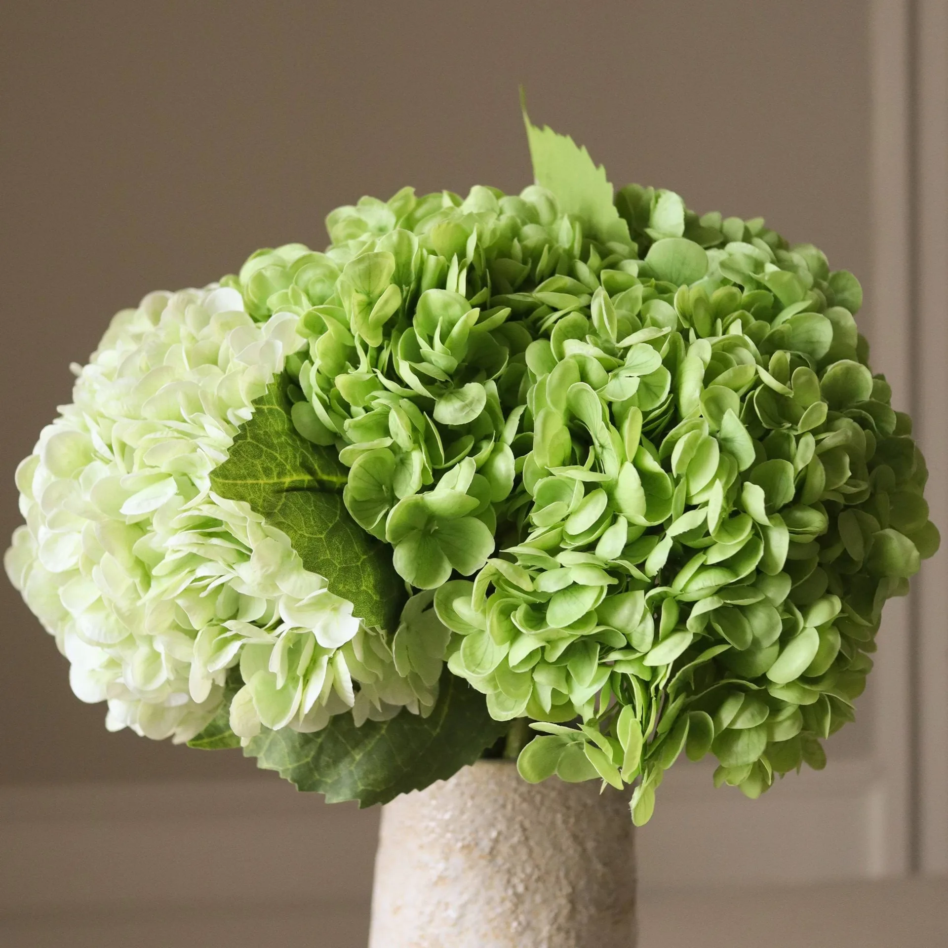Hortensia kunstboeket, Groen, 7 st. Botané