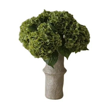 Hortensia kunstboeket - mosgroen, 51 cm, 6 stuks - Botané