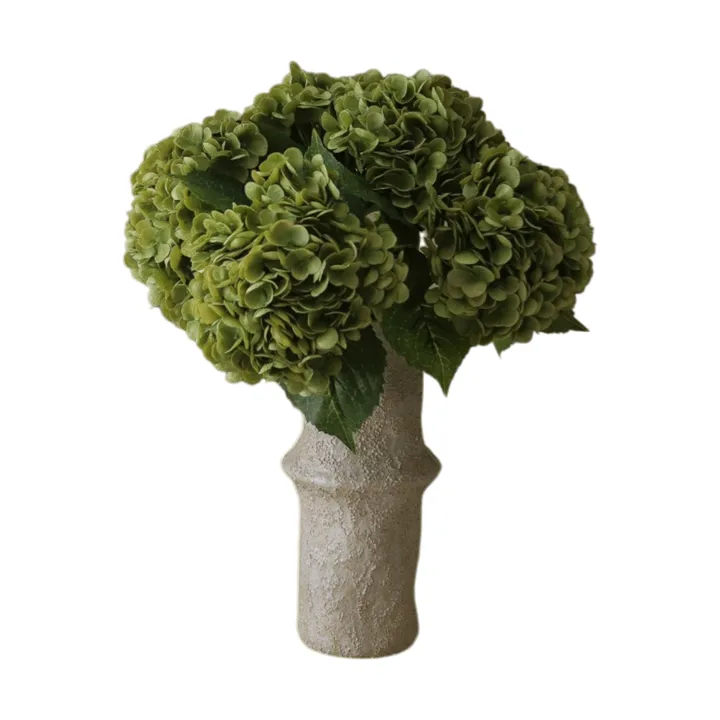 Hortensia kunstboeket - mosgroen, 51 cm, 6 stuks - Botané
