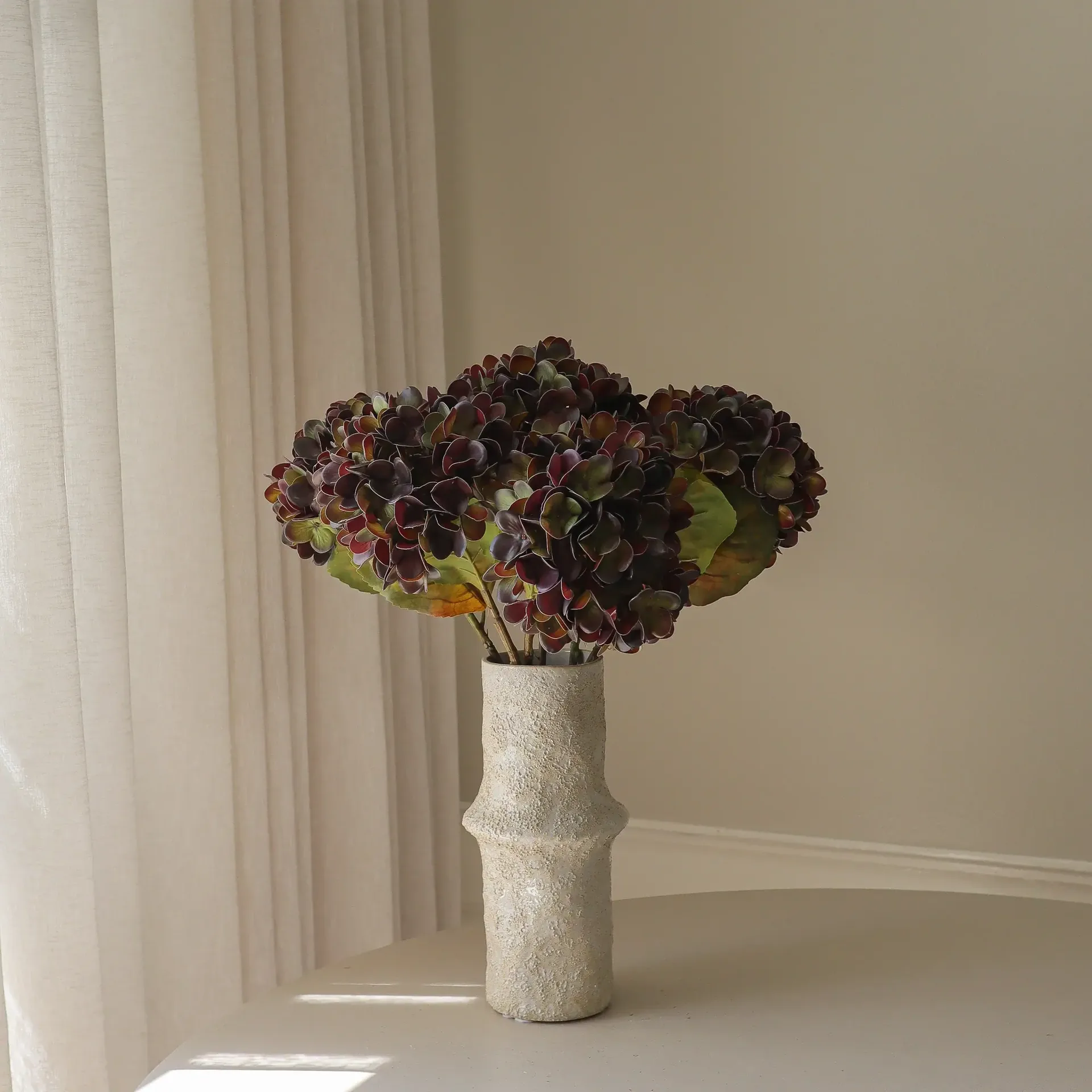 Hortensia kunstboeket, Muted purple, 60, 6 st Botané