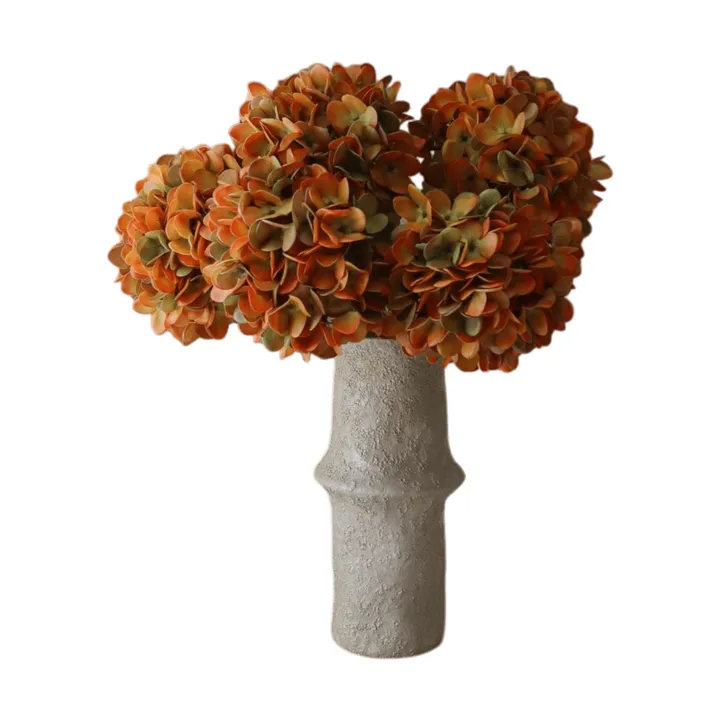 Hortensia kunstboeket - Oranje, 60 cm, 6 stuks - Botané