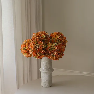 Hortensia kunstboeket - Oranje, 60 cm, 6 stuks - Botané