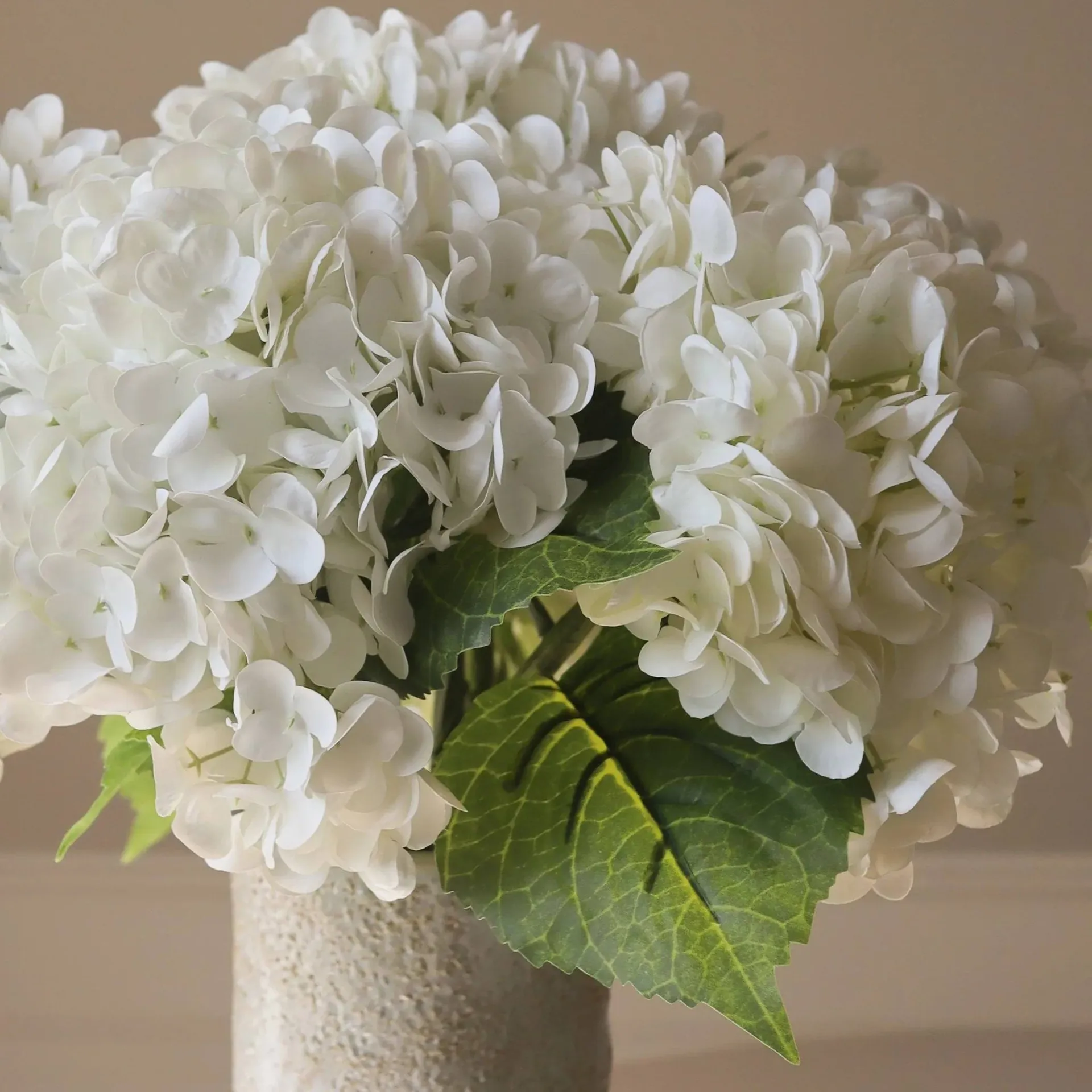 Hortensia kunstboeket, Wit, 7 st. Botané