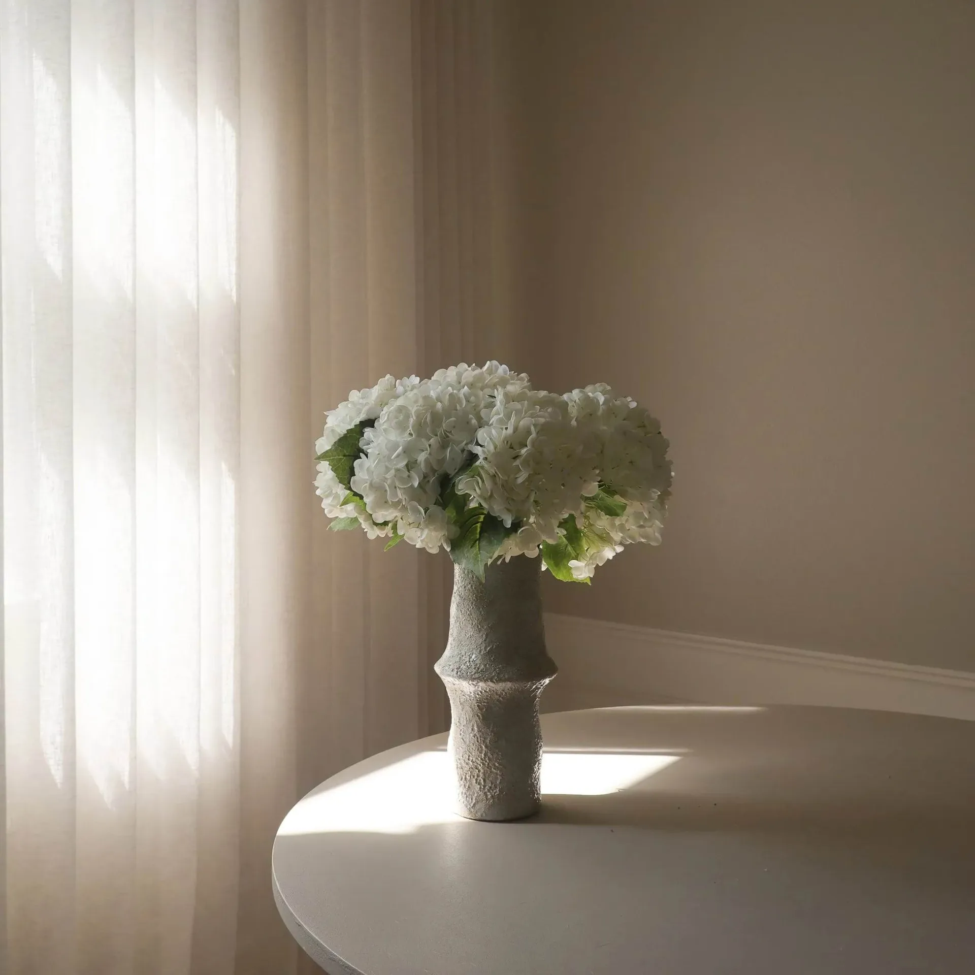Hortensia kunstboeket, Wit, 7 st. Botané
