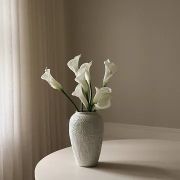 Kalla lilja kunstboeket - Wit, 65 cm, 8 stuks - Botané