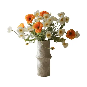 Klaprozen kunstboeket - Daylight, wit-oranje - Botané