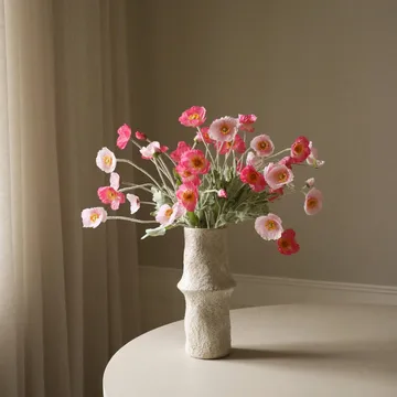 Klaprozen kunstboeket - Pink Pursuit, lichtroze-roze, 10 st. - Botané