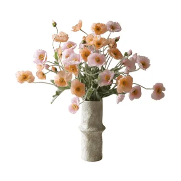 Klaprozen kunstboeket - Sorbet Kisses, lichtroze-koraal 11 st. - Botané