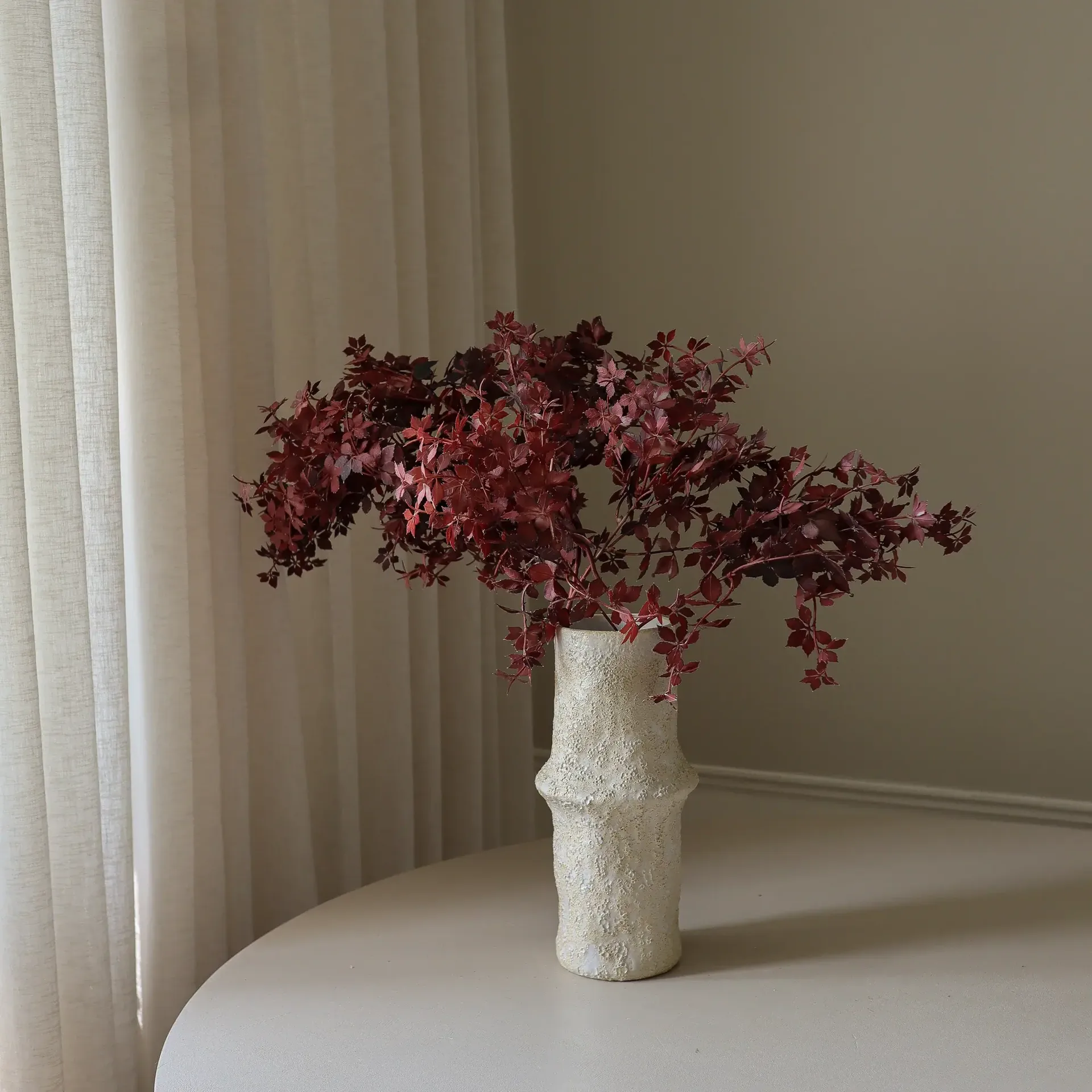Maple Branch kunstboeket, Burgundy, 107 cm, 1 stuks Botané