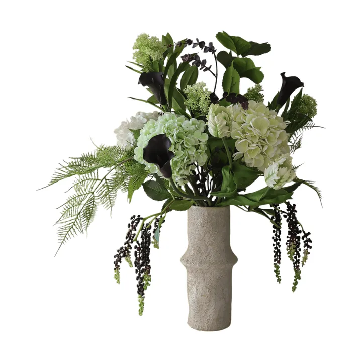 Moonlit Garden kunstboeket - hortensia-papegaaientulp-calla, 106 cm, 17 stuks - Botané
