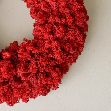 Moss Wreath moskrans - Red, Ø40 cm - Botané