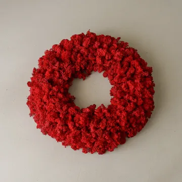 Moss Wreath moskrans - Red, Ø40 cm - Botané