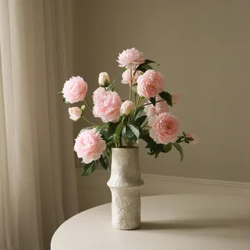 Pioenrozen kunstboeket - Medium, roze 5 st. - Botané