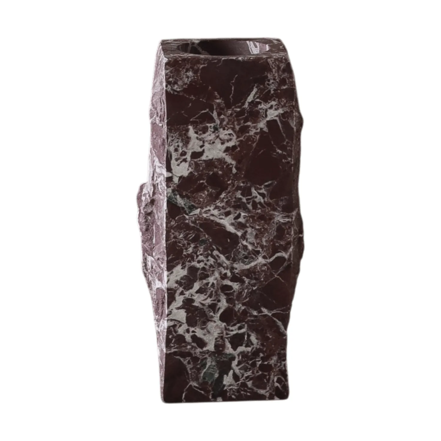 Rosso Levanto Edge marmeren vaas, Small, 25 cm Botané