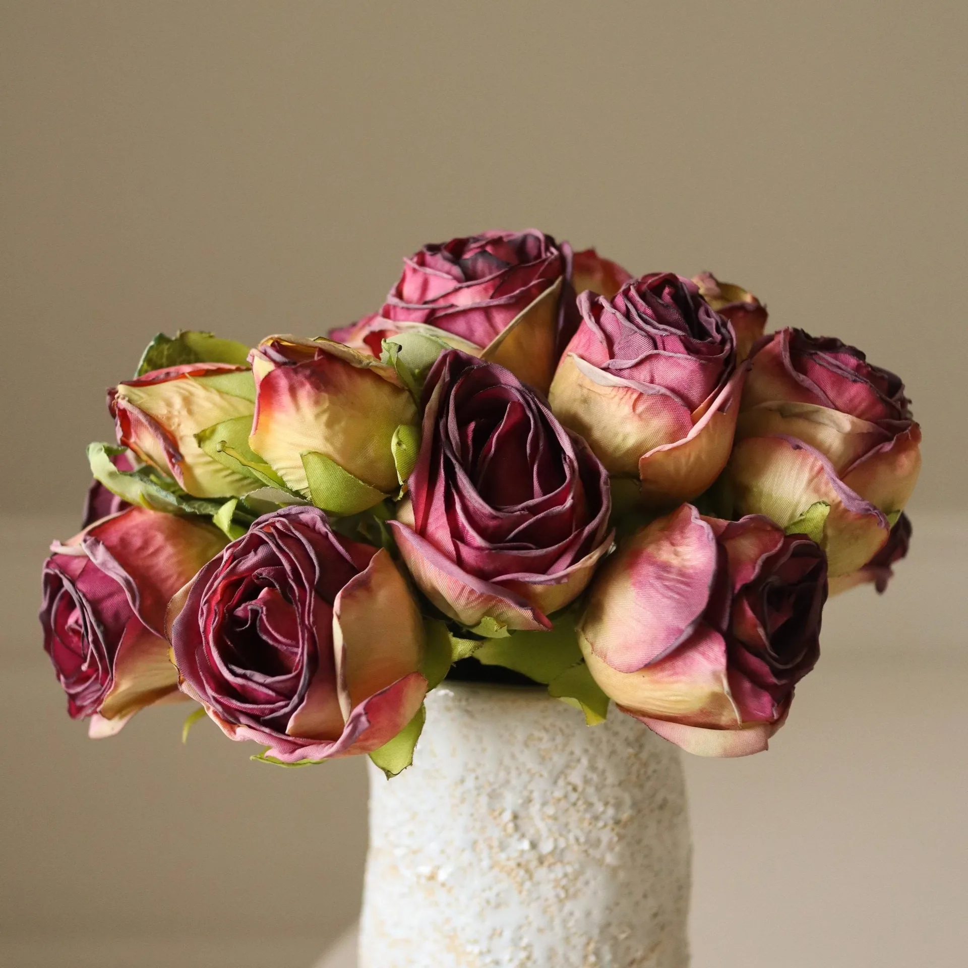 Rozen kunstboeket, Mini, rood 10 st. Botané