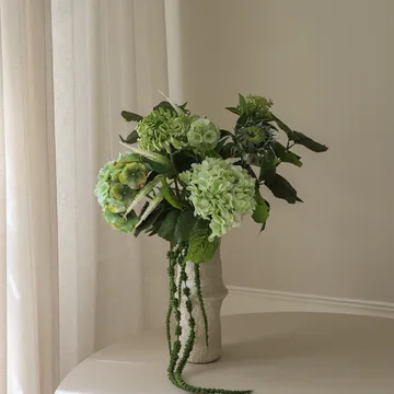 Sage Garden kunstboeket - hortensia-halve kaktusdahlia 112 cm, 10 stuks - Botané