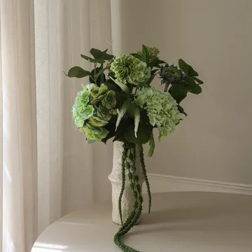 Sage Garden kunstboeket - hortensia-halve kaktusdahlia 112 cm, 10 stuks - Botané