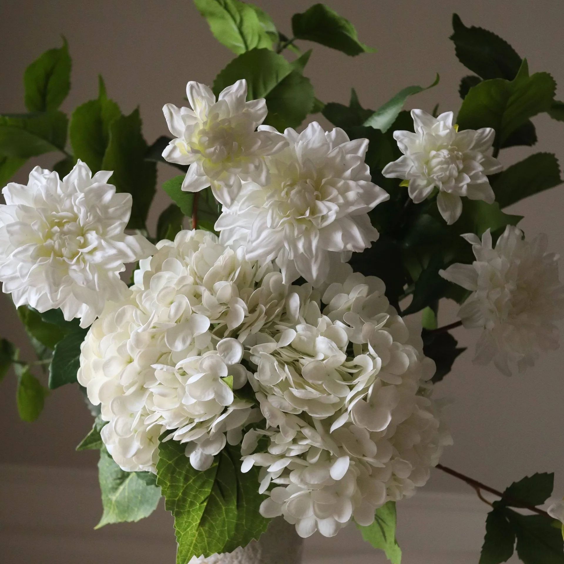 Soft Serve kunstboeket, Hortensia-dahlia, 8 st. Botané