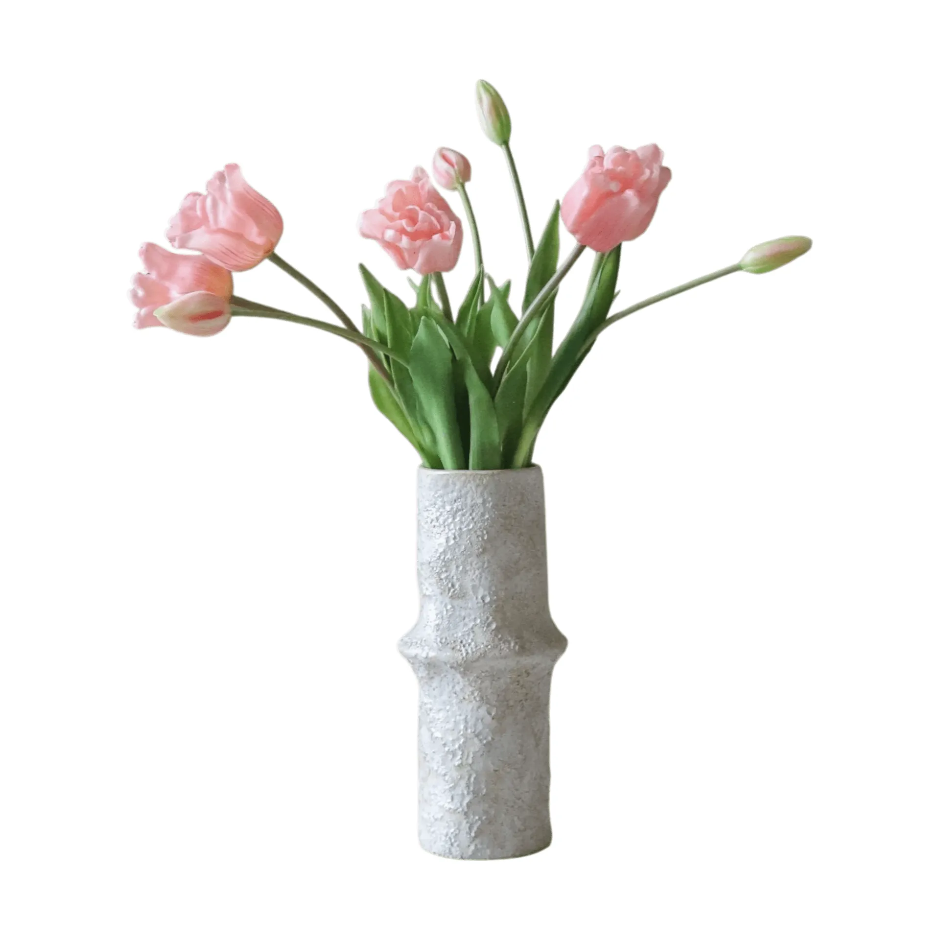 Triumph tulpen kunstboeket, Lichtroze, 10 st. Botané