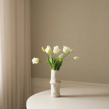 Triumph tulpen kunstboeket - Wit, 10 st. - Botané