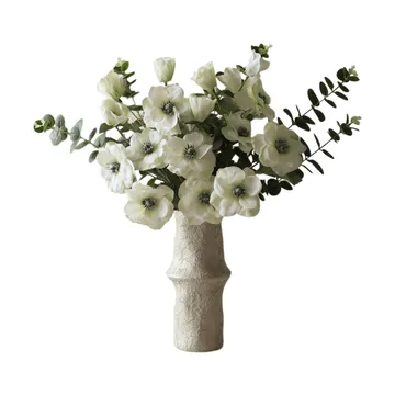 White Satin kunstboeket - Anemoon-eucalyptus 9 st. - Botané