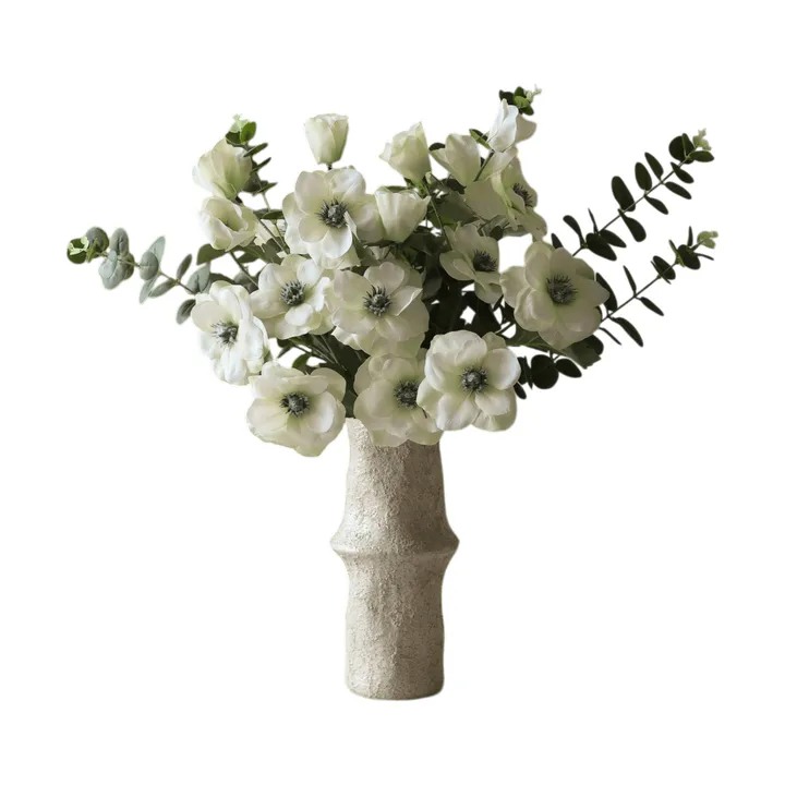 White Satin kunstboeket - Anemoon-eucalyptus 9 st. - Botané