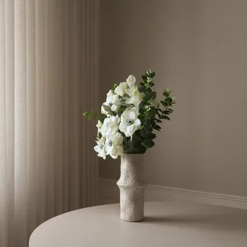 White Satin kunstboeket - Anemoon-eucalyptus 9 st. - Botané