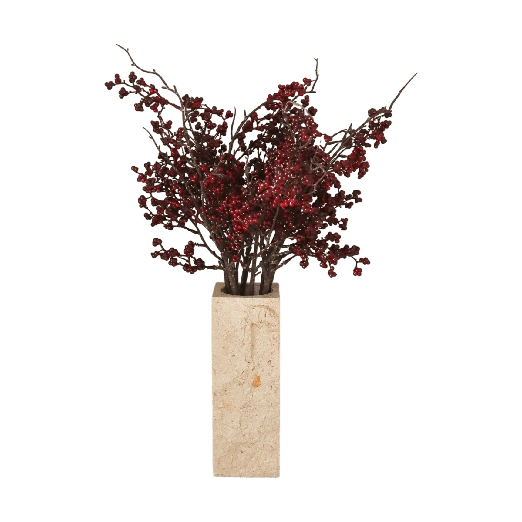 Wild Berry kunstboeket, Donkerrode bessen­takken, 66 cm Botané